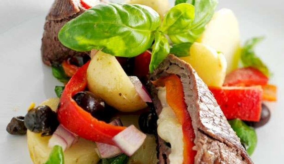 Opskrift på venøpakker med italiensk kartoffelsalat