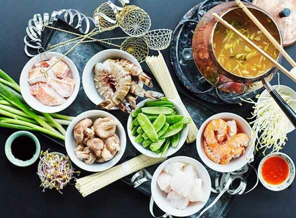 Fondue med fisk