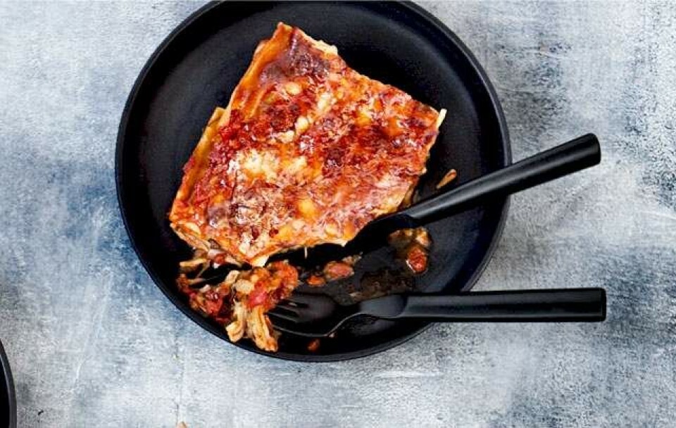 Opskrift på lasagne med aubergine, spinat og mozzarella