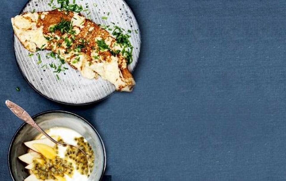 Brunch opskrift 300 kr.: Omelet og yoghurt