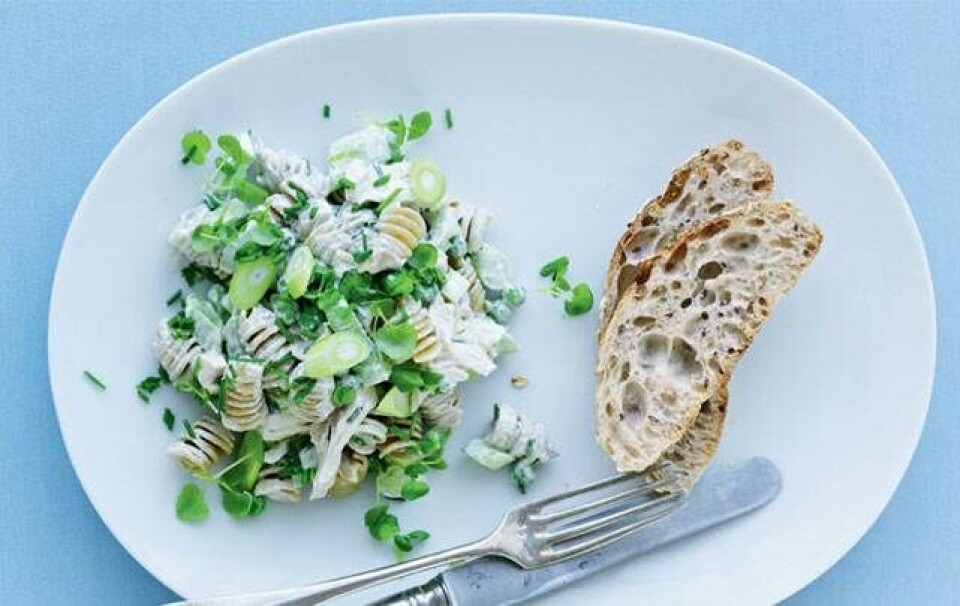 Pastasalat med kylling