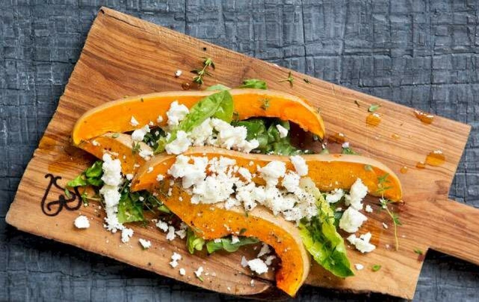 Ovnbagt butternutsquash med feta