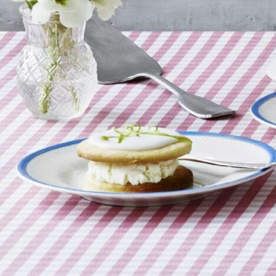 Medaljer med mascarpone-lime-creme