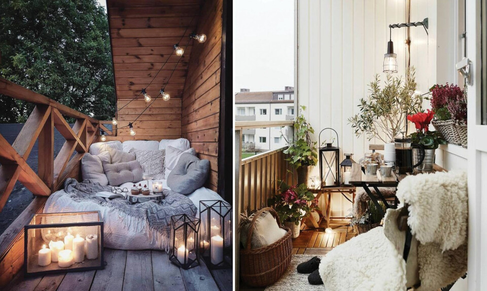 Indretning lille altan