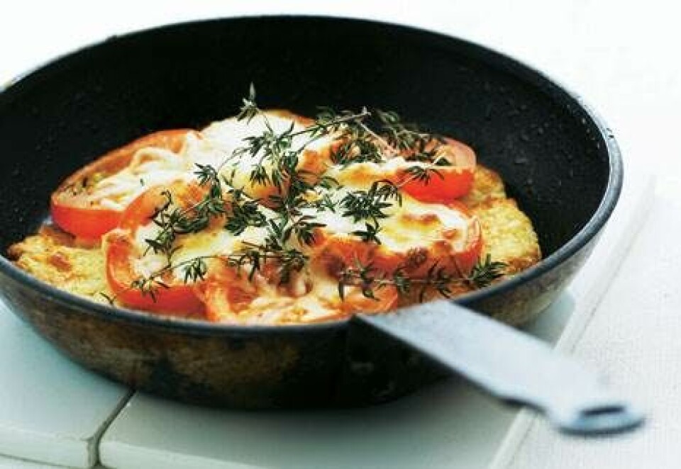 Pandestegt tomatpizza