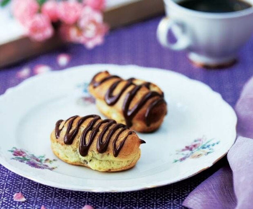 Vandbakkelser med kaffecreme