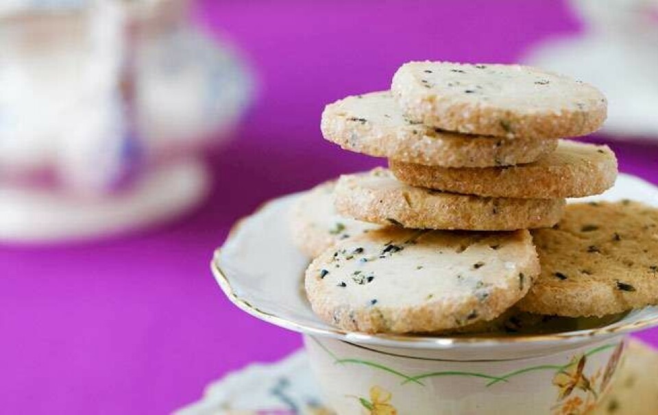 Shortbread med tørret lavendel