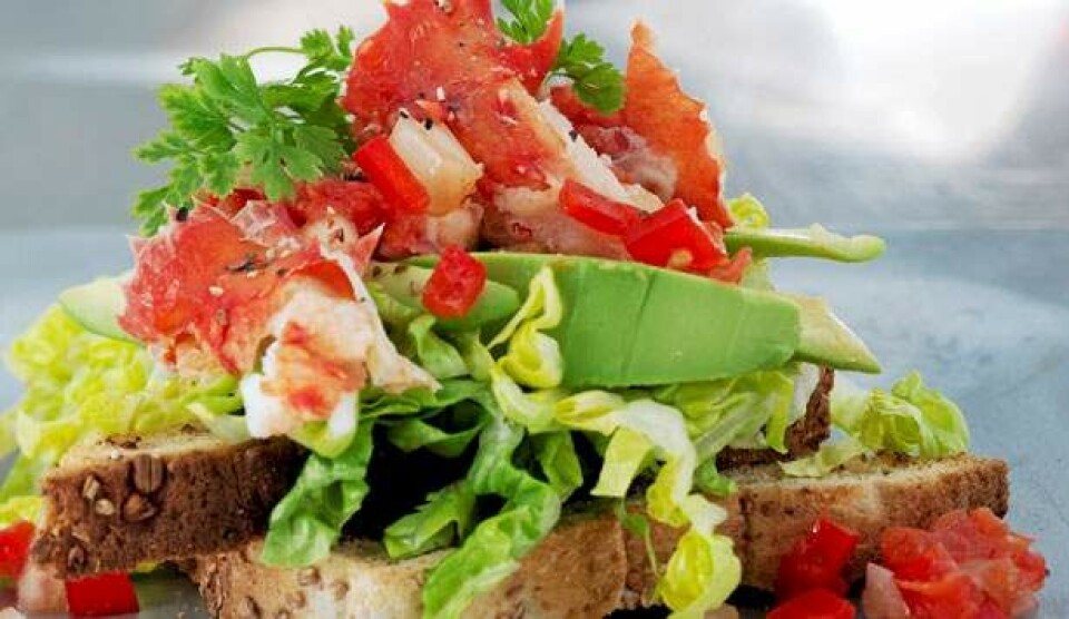 Opskrift på krabbesalat med gazpacho dressing