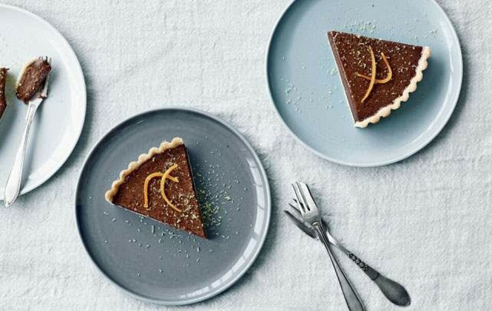 Orange-chokolade-tærte