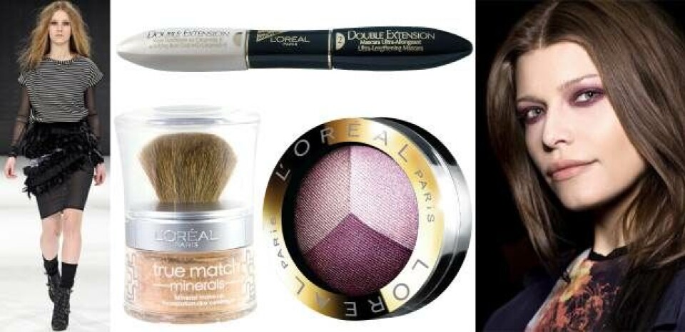 Få det rå makeup-look fra Louise Amstrups show + vind alle produkterne