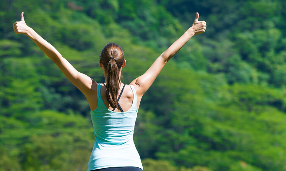 woman celebrating
