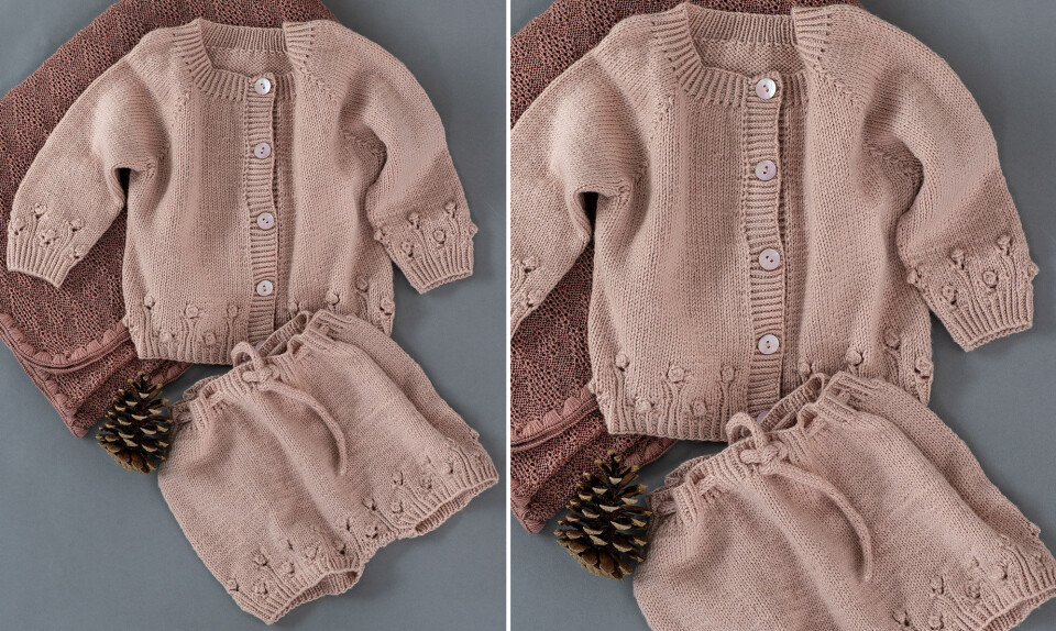 Strikket trøje og bloomers