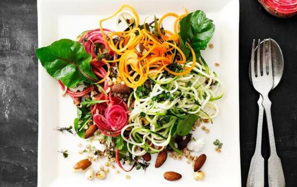 salat med nødder