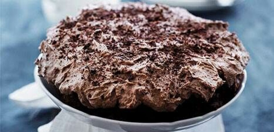 Havregrynskage med chokolade