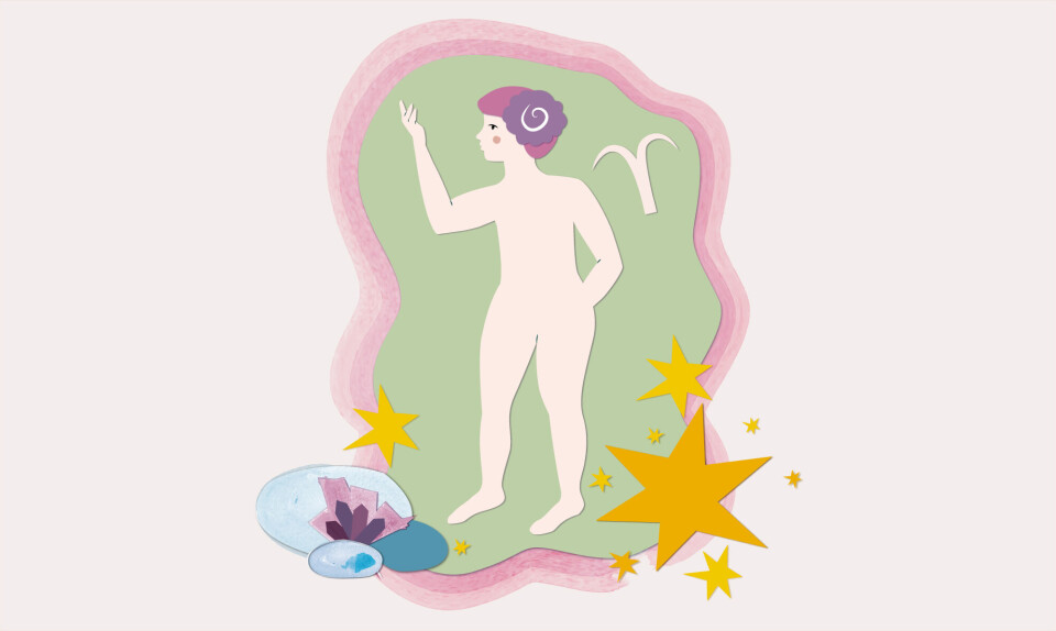 stjernetegn vædder krystal