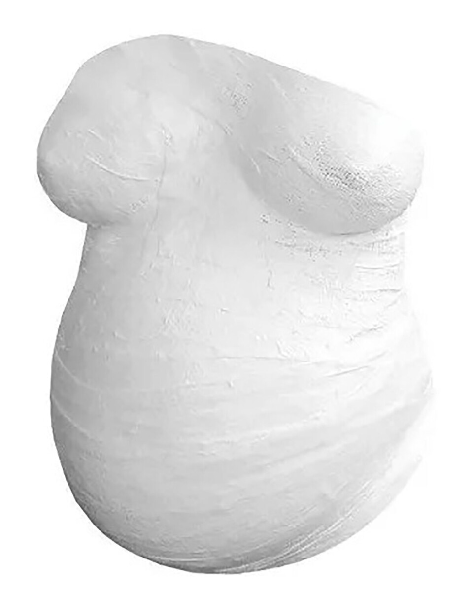 Gipsafstøbning af gravid mave.