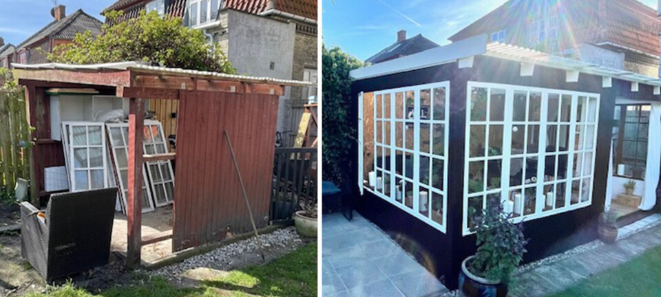 48-årige Jane har bygget et gammelt skur om til en hyggelig havestue: ”Hvis jeg kan, så kan alle”