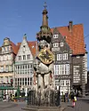 Roland-figuren på Rådhuspladsen i Bremen.