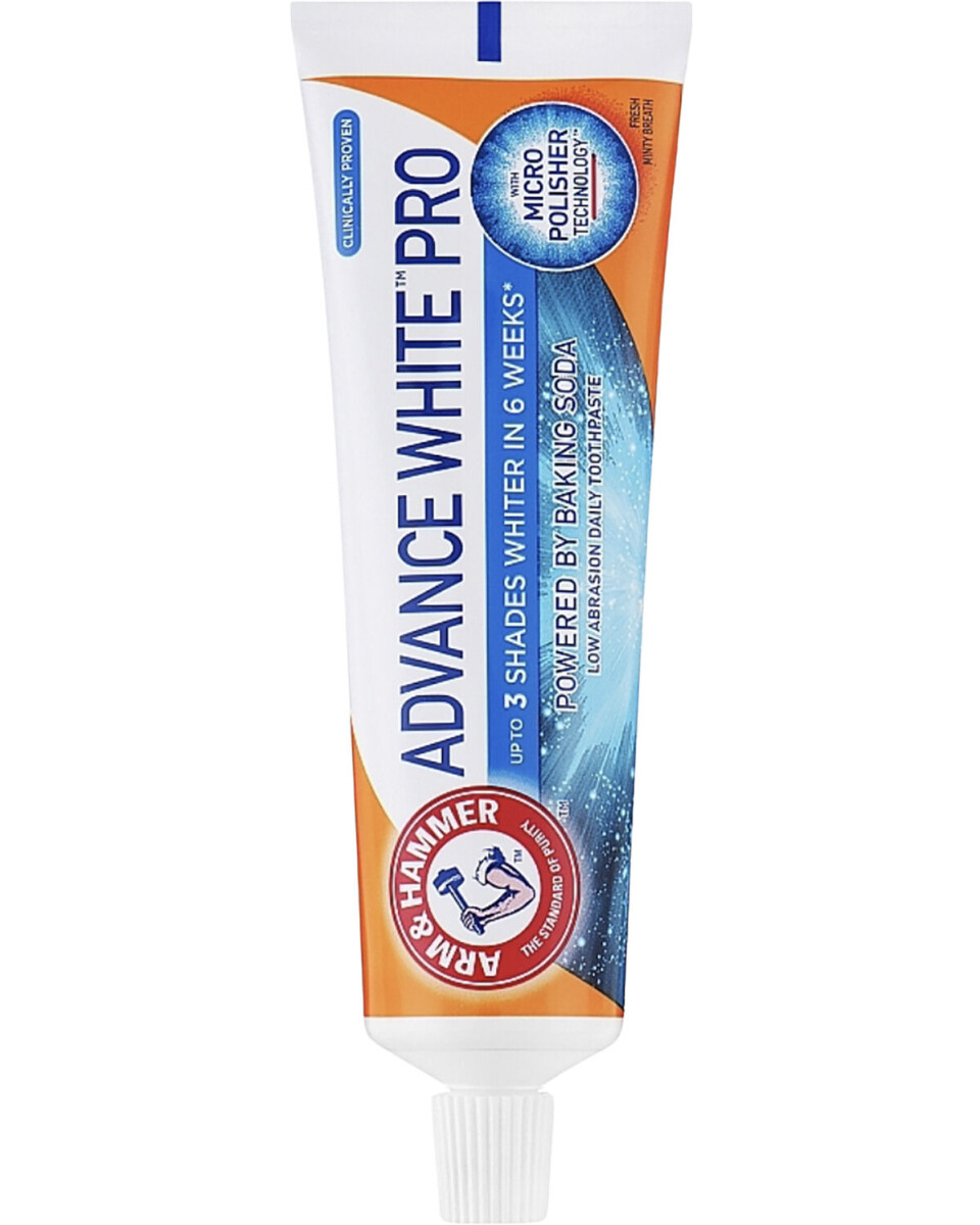 Advance White Pro Toothpaste, Arm and Hammer.