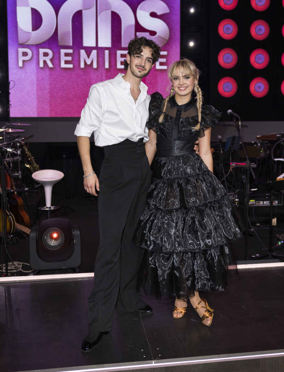 Eugen Miu og Anna Munch til premieren på 'Vild med dans' 2024.