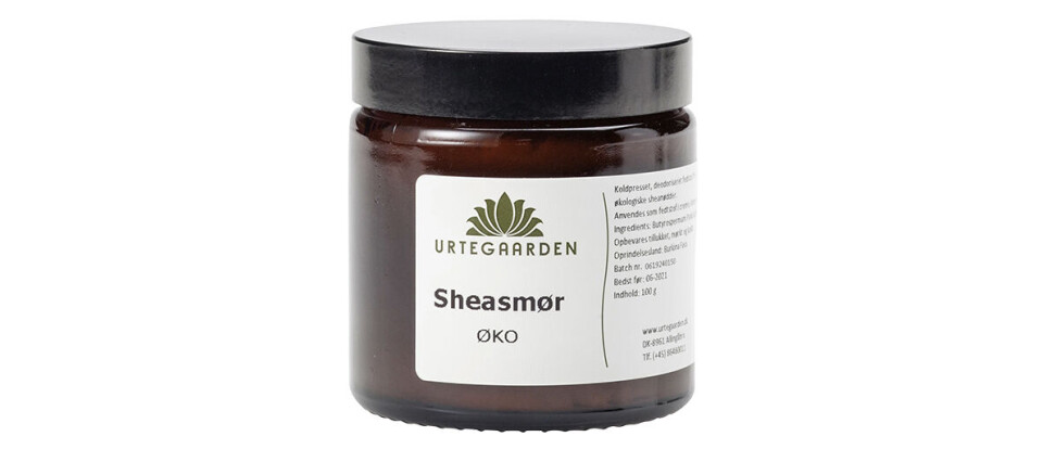 Økologisk Sheasmør, Urtegaarden, 70 kr.