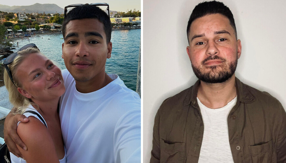 Hircano Soares Alfarano og kæresten til venstre og Daniel Kruse Saugstrup til højre.