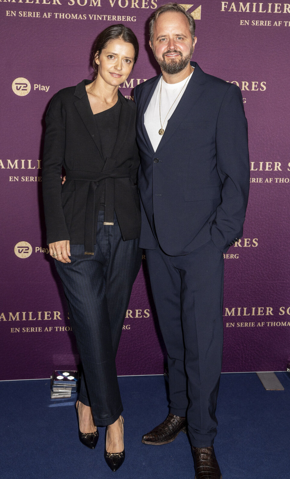 Nana Fagerholt og Magnus Millang til premiere på serien 'Familier som vores', TV 2, 2024.