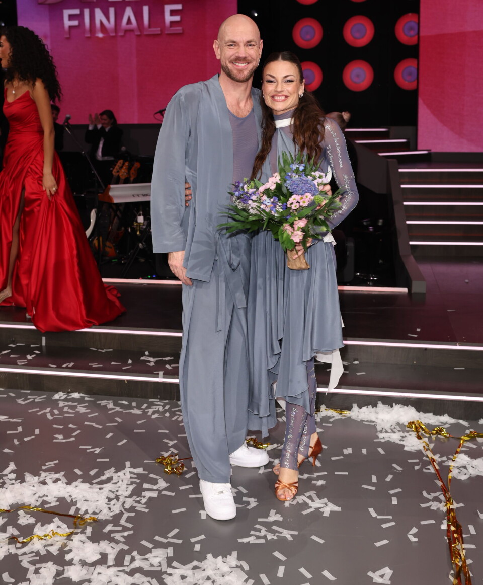 Morten Hemmingsen og Malene Østergaard efter finalen i 'Vild med dans'