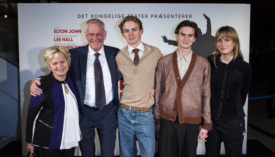 Fra venstre: Hilda Heick, Keld Heick, Storm Vollmer Heick, Eliot Vollmer Heick og Signe Bie Larsen.