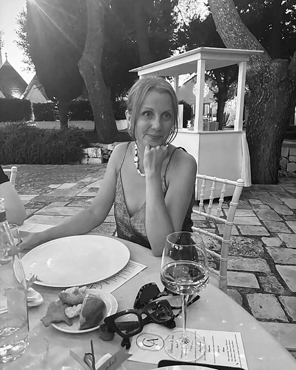 Foto af Louise Amstrup, som er til bryllup nede i Italien.