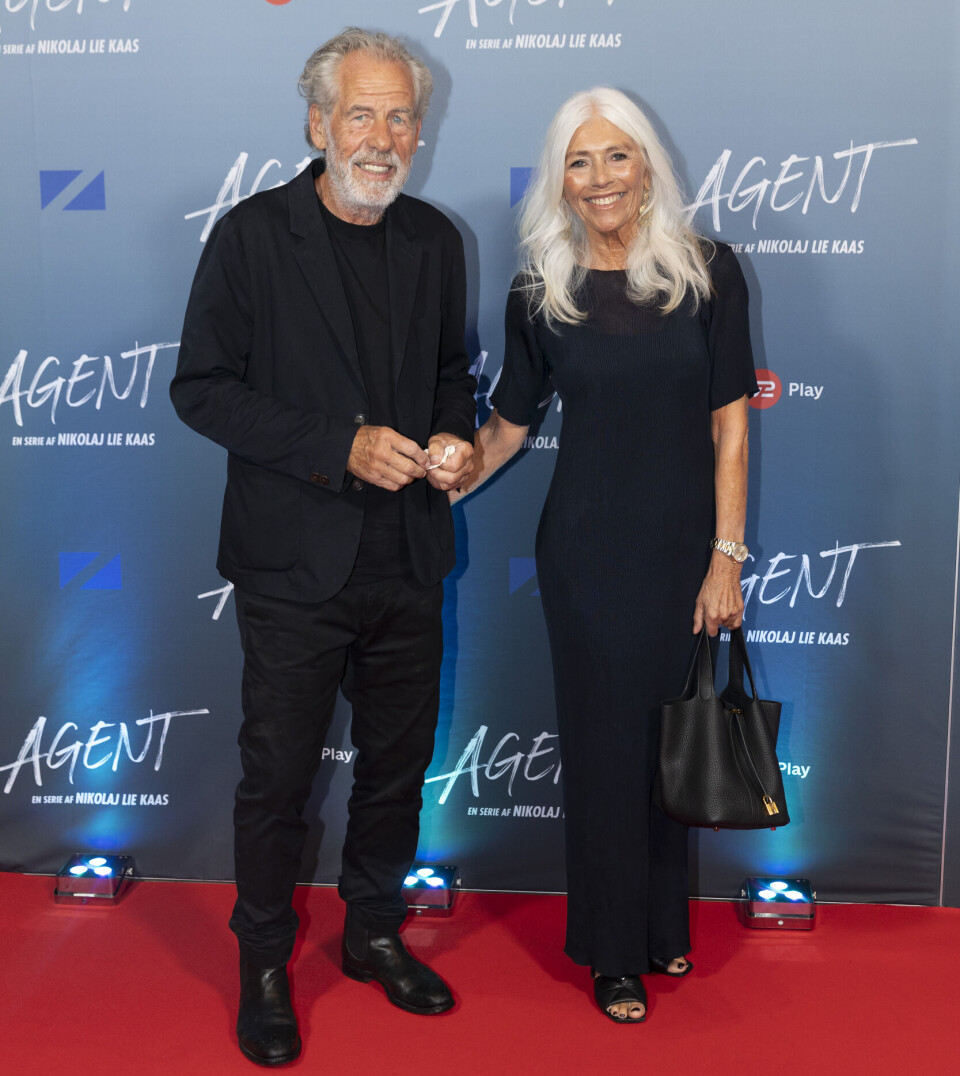 Torben Zeller og Gun-Britt Zeller til premiere på serien 'Agent' i Imperial, 2023.
