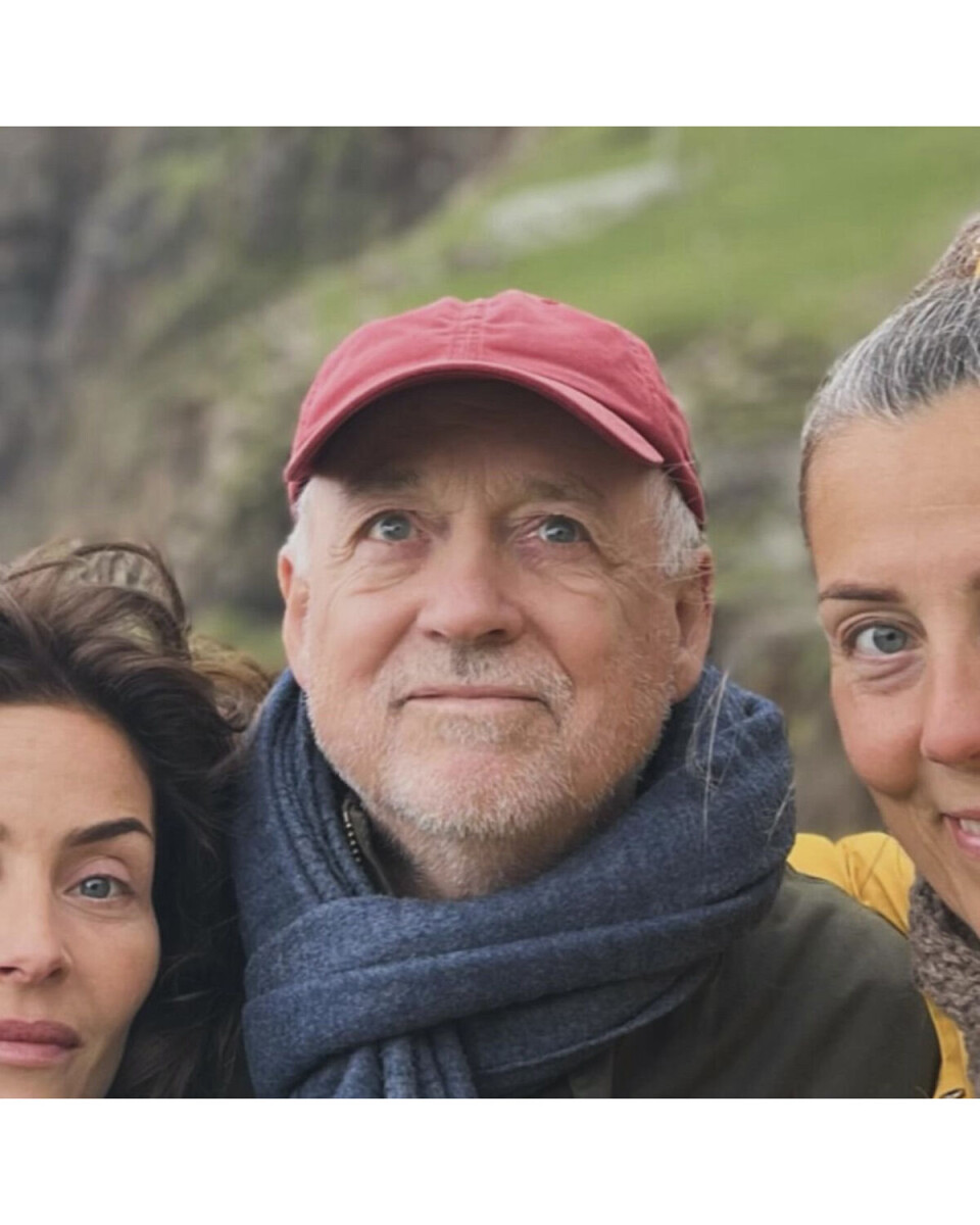 Privat-billede af Stine Hjelm, Stines søster og Stines far.