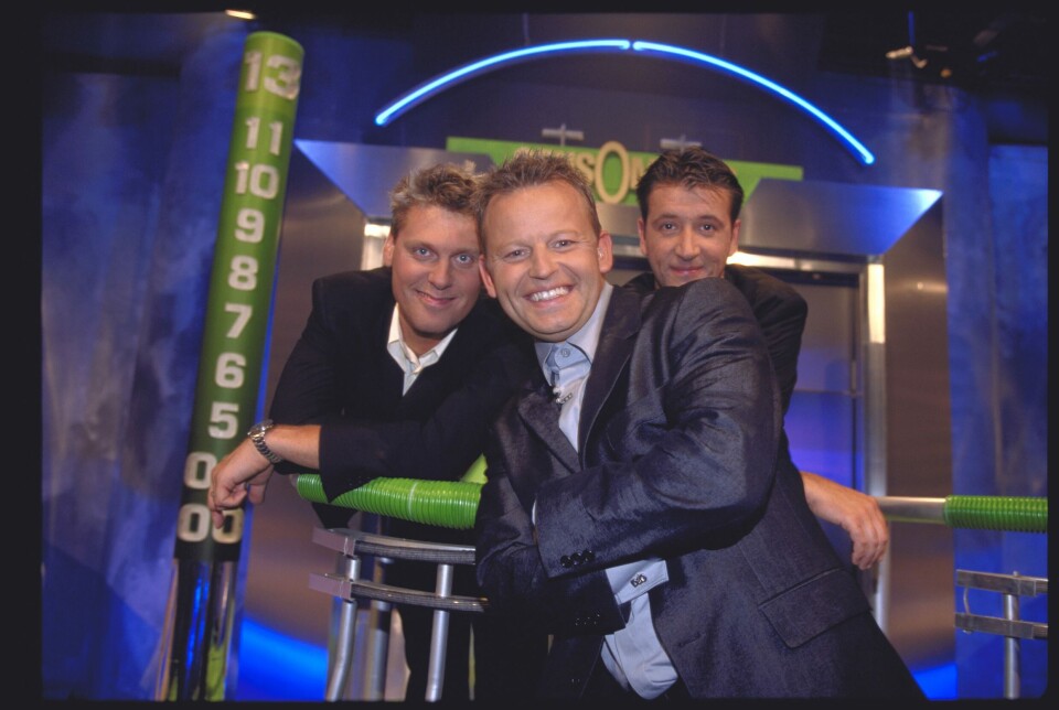 Bubber var vært på tre sæsoner af 'Den Store Klassefest' på TV 2. Her er han sammen med gæsterne Timm Vladimir og Gordon Kennedy i 1999.