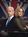 Michael Sheen og Ruth Wilson som prins Andrew og journalisten og nyhedsværten Emily Maitlis.