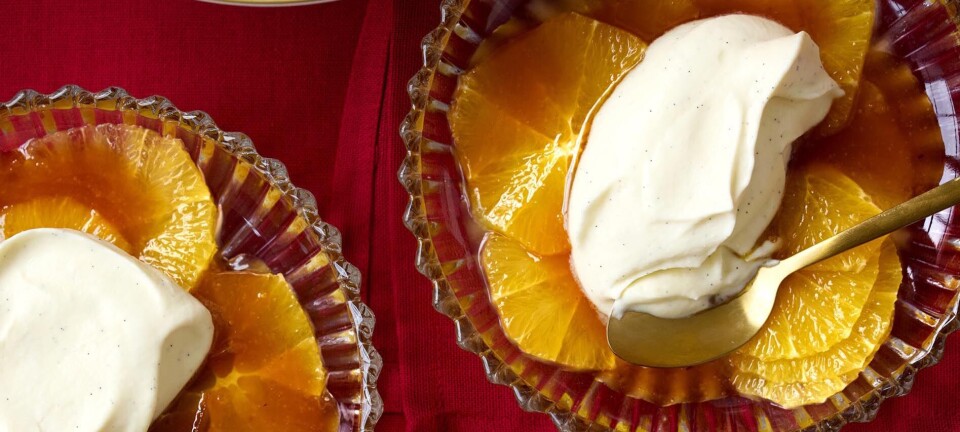 Caroline Flemings bedste opskrift: Appelsiner med karamelsauce og råcreme