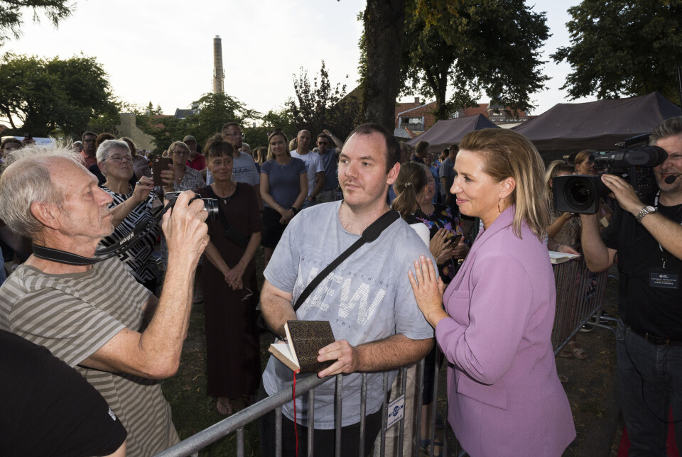 Mette Frederiksen i Svendborg torsdag den 29. august 2024.