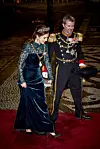 Kongeparret ankommer til nytårskur i Christian 7.s Palæ på Amalienborg onsdag den 1. januar 2025.