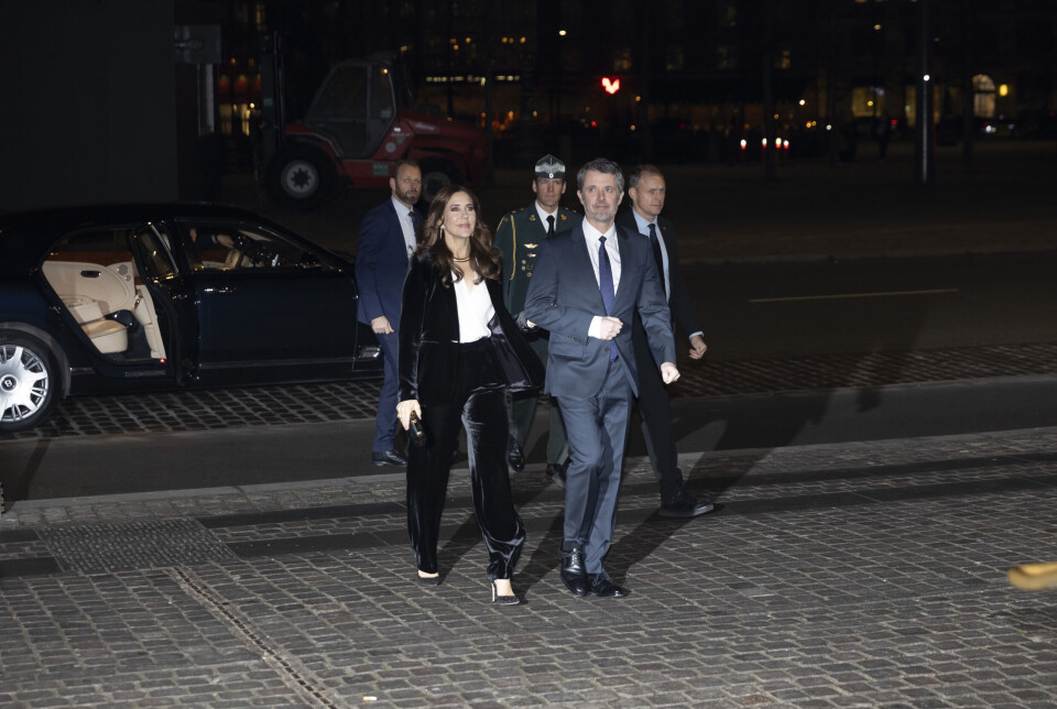 Kong Frederik og dronning Mary til premieren på 'Jeppe paa bjerget' i det kgl teater 2025