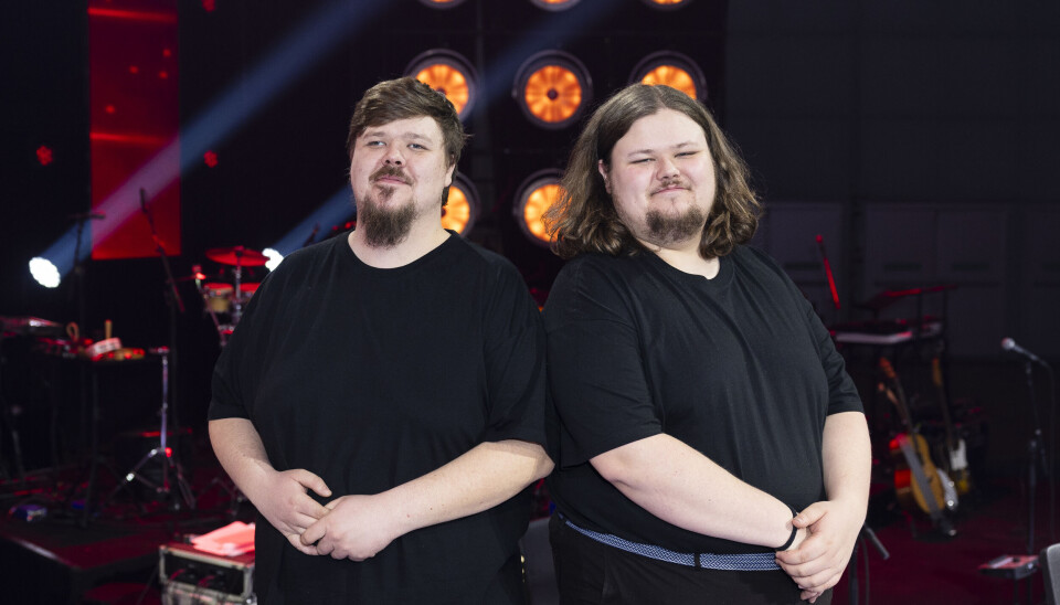 23-årige Mathias Jokszies og 27-årige Marcus Jokszies til 'X Factor' 2025 pressedag.