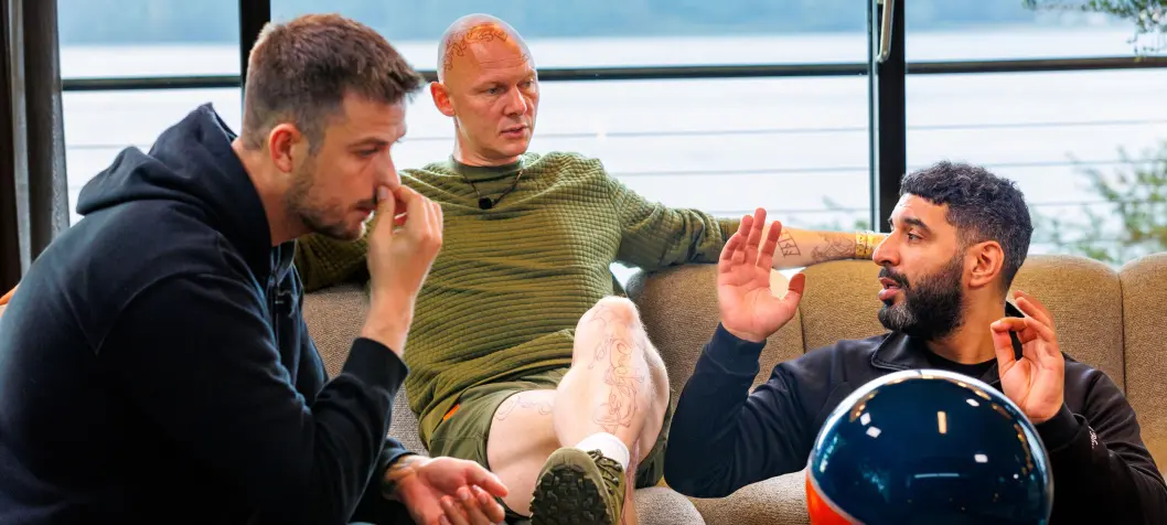 Fulde under optagelserne til "Spillet"