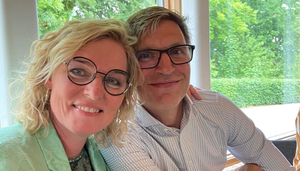 Anja med sin kæreste, Søren.