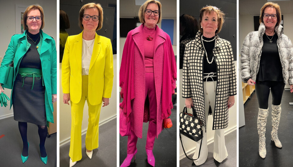 Benthe Pedersen Lund kommer altid på arbejde i farvestrålende og matchende outfits