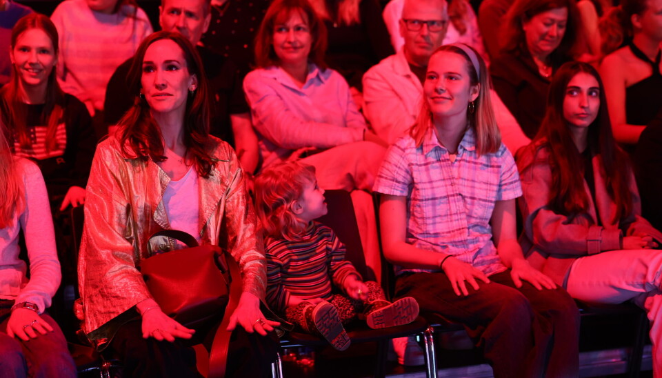 Thomas Blachmans forlovede Julia Werup og parrets fælles datter Tora.