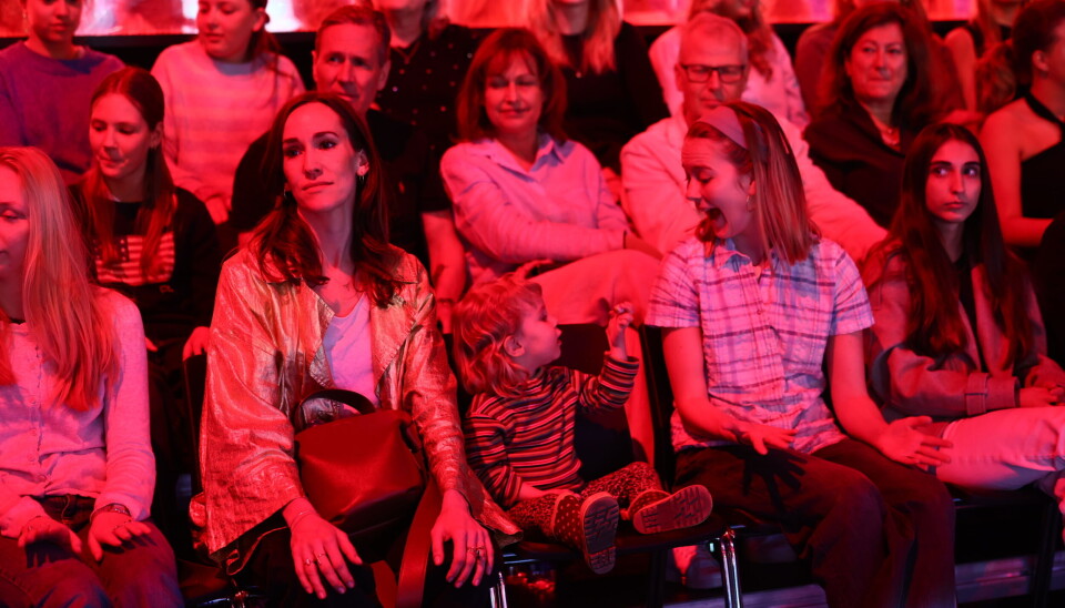 Thomas Blachmans forlovede Julia Werup og parrets fælles datter Tora.