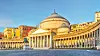 Piazza del Plebiscito in Naples at sunrise, Italy