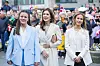 Prinsesse Isabella, dronning Mary og prinsesse Josephine i Aarhus.