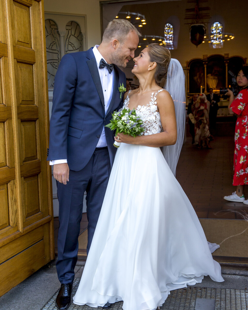 Stephania Potalivo og Nils Petter Bro bliver gift i Skovshoved Kirke, 23/06/2018
