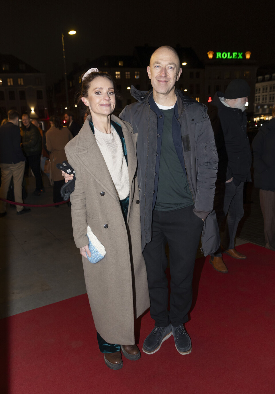 Lise Rønne og Mikkel Lucas Overby til forestillingen 'Jeppe på Bjerget' i januar 2025