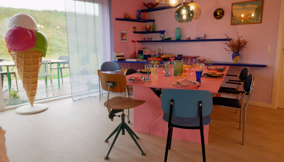 Spisestuen i blåt hus