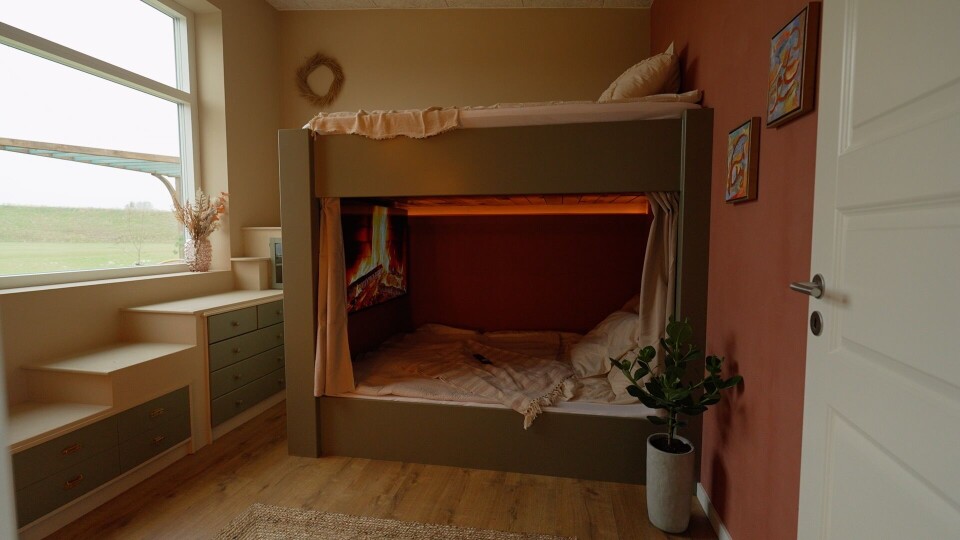 Ekstra værelse i grønt hus